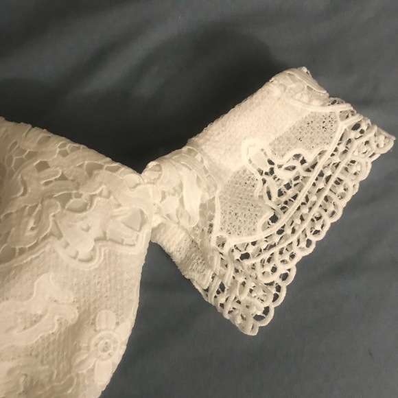 STYLESTALKER White Perini Dress Lace Off Shoulder - Picture 8 of 12